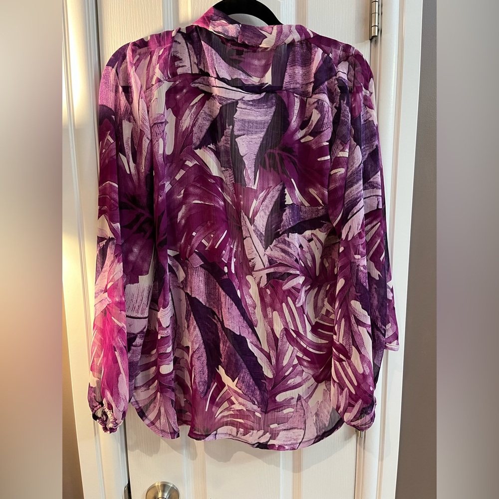 Purple Cross Over Blouse